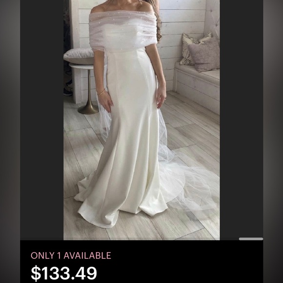 Sheer dreamy pearl shawl overlay - Picture 9 of 9